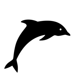 Dolphin animal silhouette. Design image