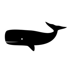 Whale animal silhouette. Vector image