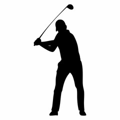 Golf player silhouette. Design image