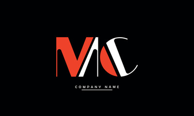 Fototapeta na wymiar MC, CM, M, C Abstract Letters Logo Monogram
