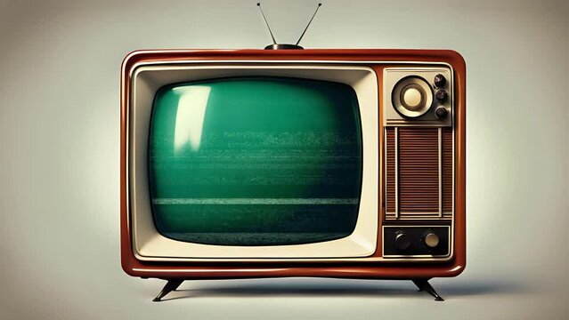 Effetto rumore statico sul vecchio televisore vintage, stanza retr&ograve;
