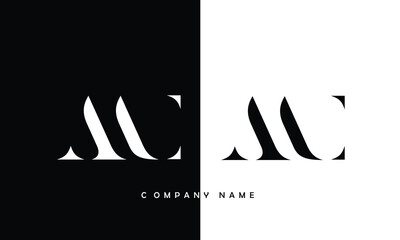 MC, CM, M, C Abstract Letters Logo Monogram