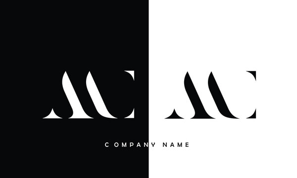 MC, CM, M, C Abstract Letters Logo Monogram