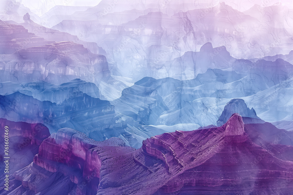 Poster surreal abstract colorful landscape inspired by grand canyon. abstract colorful background image. cr