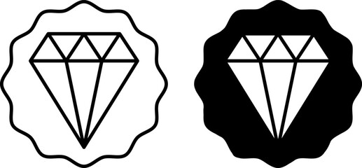 Value icons. Vector Icon of Valuable Diamond. Professional, Valuable Employee, Thinking Ideas. Business and Management Concept
