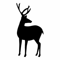 Mule deer animal silhouette. Vector image