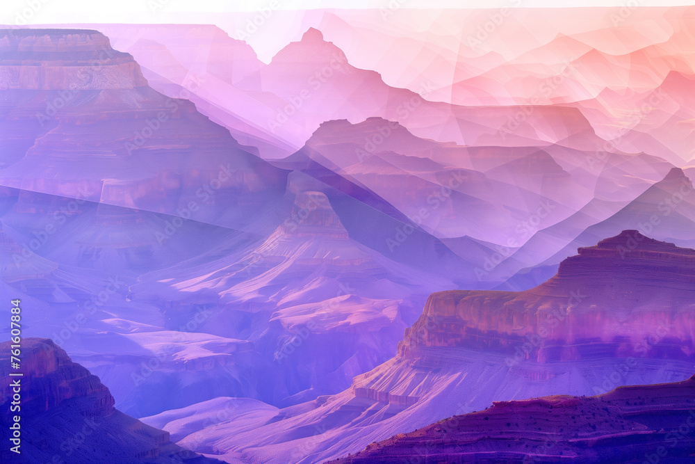 Aufkleber surreal colorful landscape inspired by grand canyon. abstract colorful background image. created wit