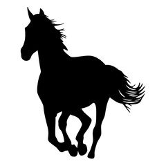 Horse animal silhouette. Vector image