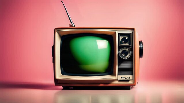 Effetto rumore statico sul vecchio televisore vintage, stanza retr&ograve;