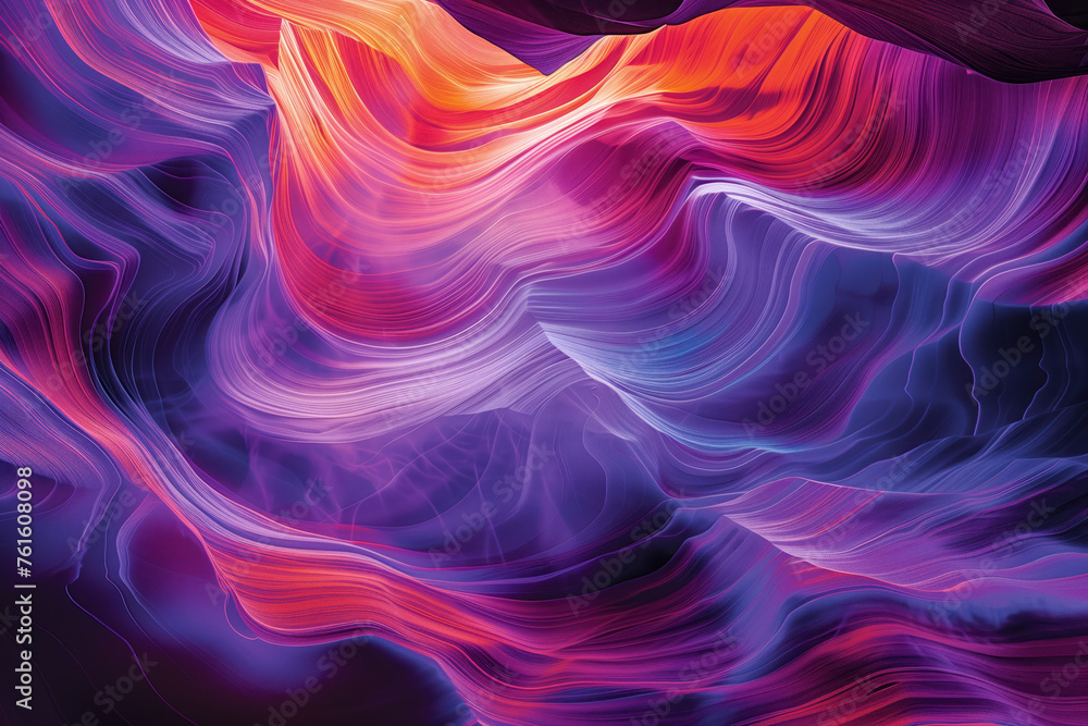 Poster surreal abstract colorful landscape inspired by grand canyon. abstract colorful background image. cr