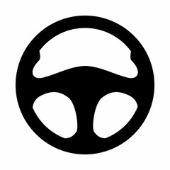 Steering wheel silhouette. Design image