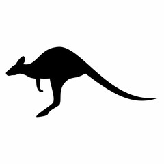 Kangaroo silhouette icon. Design image