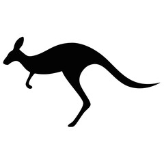 Kangaroo silhouette icon. Vector image