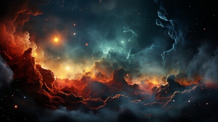 Nebula clouds forming new star systems