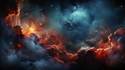 Nebula clouds forming new star systems - obrazy, fototapety, plakaty