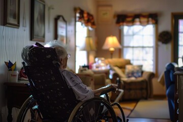 old person in a care house - obrazy, fototapety, plakaty