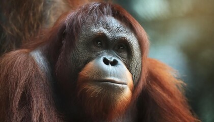 Fototapeta premium orangutan (Pongo abelii) high quality photo