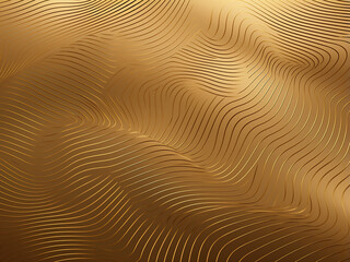 Refined geometry: Geometric elements on a gold background. AI Generation.