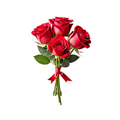 bouquet of red roses isolated png transparent background clip art