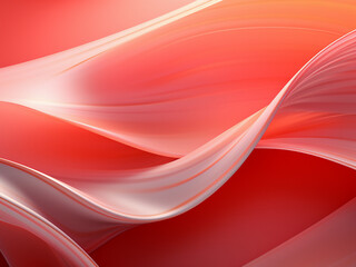Geometric red ribbons on a textured bg. AI Generation.