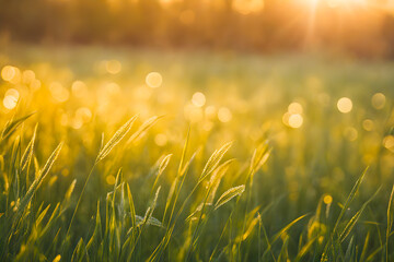 Grass in a sunny field