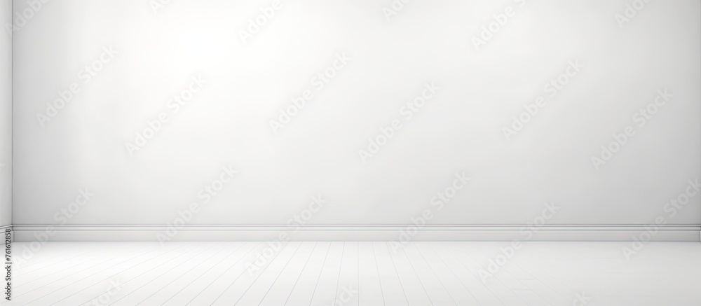 Poster the empty room features a grey rectangle on the beige wall, creating tints and shades. the sky outsi