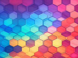 Geometric tessellation on a bright backdrop. AI Generation.