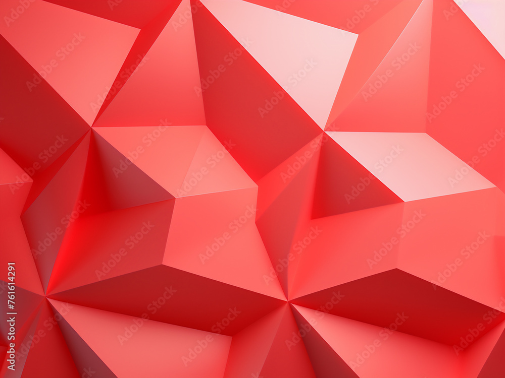 Wall mural stunning tessellation on a red backdrop. ai generation.