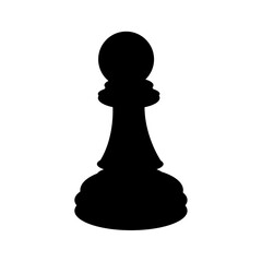 Black Chess pawn icon. Vector image