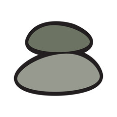 Stone natural object. Vector image