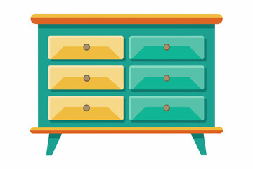 Radiance dresser, flat style, Isolated on white background Vector illustration