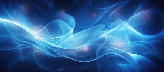 Abstract Blue Neon Background, Blurred Photographic Elements