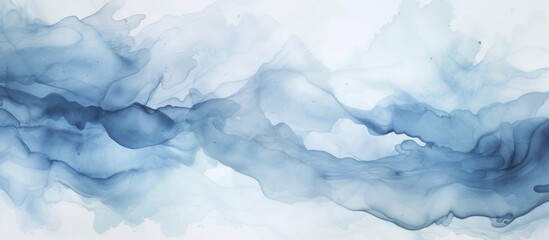 Gray Art Background. White Dirty Banner. Monochrome Tye Dye Shirt. Ink Stains Marble. Sea Shibori. Blue Round Shapes Watercolor.