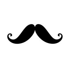 Retro style Black mustaches icon.