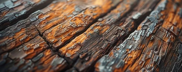 Verduisterende gordijnen Brandhout textuur Abstract old wood texture in warm light