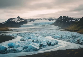 Foto op Plexiglas Melting of glaciers due to heat © Venuja