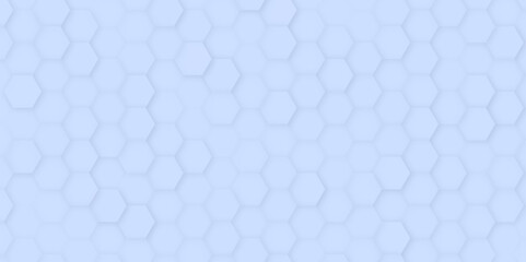 Vector banner design, white background with hexagon pattern. 