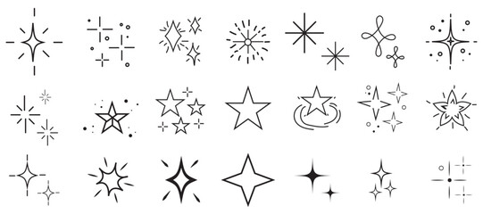 Shine sparkle icon. Vector blink star for logo, sparkle clipar