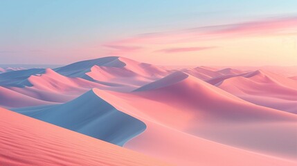 Fototapeta na wymiar Tranquil desert dunes at dusk, generative ai
