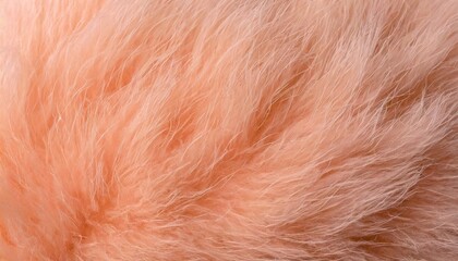 Trendy peach fur texture close up. Abstract apricot wool structure background. 