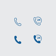 Phone icon vector logo design illustration