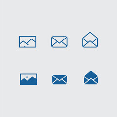 Envelope icon vector logo design template
