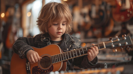 closeup of young guitarist playing the guitar - 761625450