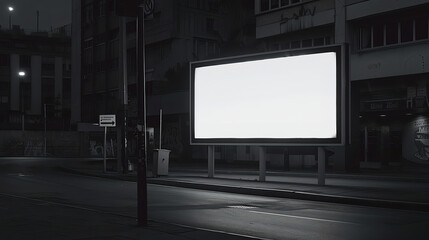 black and white advertise board