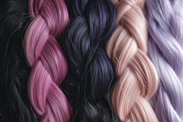 A close-up of a braid made from three different shades of hair, showcasing the intricacy of hair styling
