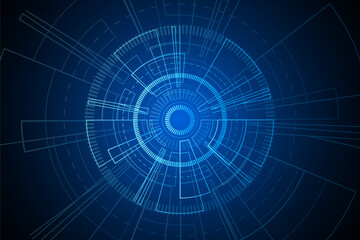Sci fi futuristic user interface, HUD, Technology abstract background , Vector illustration.	
