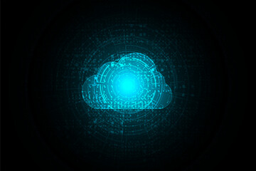 Modern cloud technology futuristic, online storage, work from home	
