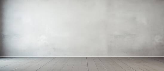 Empty room with white background and grey painted wall