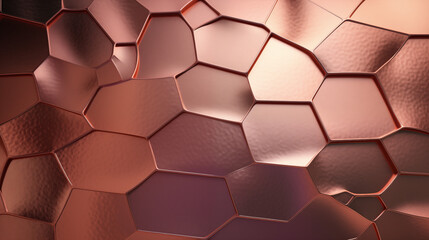 Luxurious Copper and Burgundy Hex Tiles