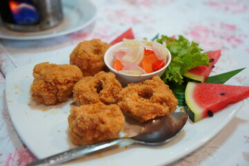 fried chicken nuggets